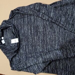 Gap cowl sweater black & gray size med. 100 recycled paper Long sleeve NWT